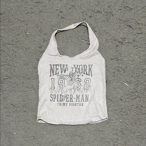 Marvel Gray Spider-Man Crop Top